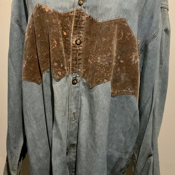VINTAGE  BLUE RODEO   Brand SHIRT  BLUE JEAN   SIZE X LARGE - Picture 1 of 9